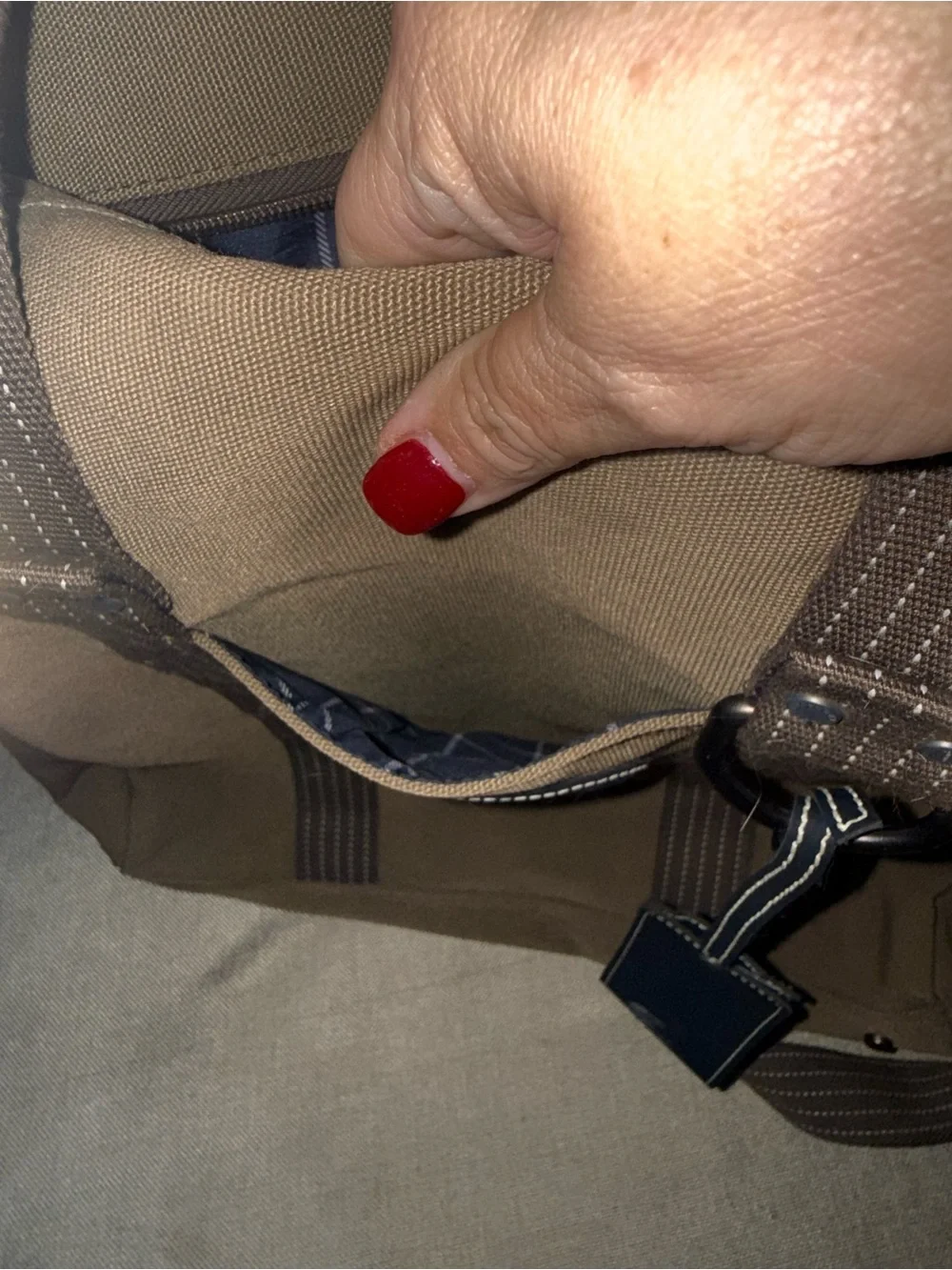 Lacoste Olive Canvas weekender bag